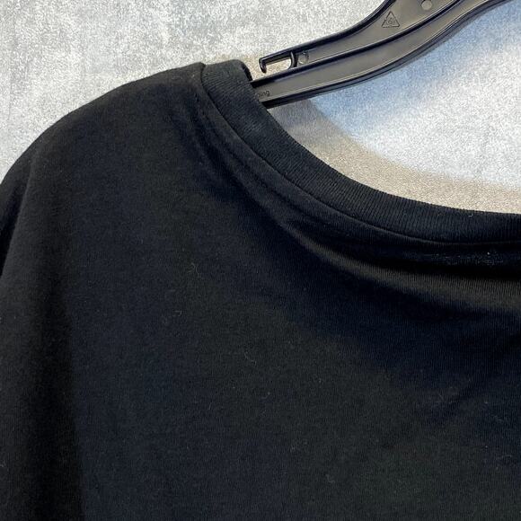 BP. Women's Black Justin Changes Bieber Graphic Crewneck Crop Short Sleeve Tee - Picture 4 of 8